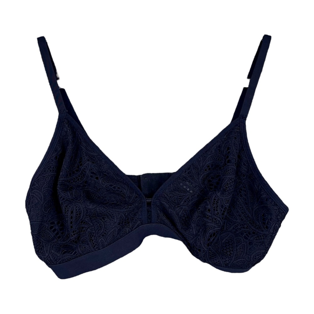 LIVELY All.You.‎ Palm Lace Trim Bralette Bra Size 2 Black